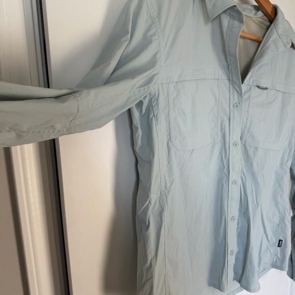 REI Womens Light Blue Sahara Long-Sleeve Button-Down Outdoor Shirt NWOT Small - Picture 5 of 8